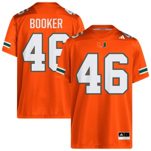 Men Adam Booker Orange Miami Hurricanes #46 College Football Game Jersey 161899-540