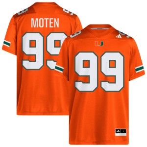 Men Ahmad Moten Sr. Orange Miami Hurricanes #99 College Football Stitched Jerseys 569776-699