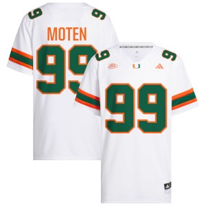 Men Ahmad Moten Sr. White Miami Hurricanes #99 College Football Game Jersey 332693-772