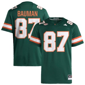 Men Alex Bauman Green Miami Hurricanes #87 College Football Alumni Jerseys 575627-666