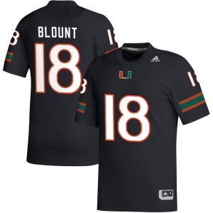 Men Armondo Blount Black Miami Hurricanes #18 College Football High School Jerseys 608416-698