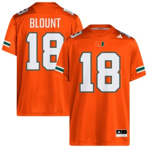 Men Armondo Blount Orange Miami Hurricanes #18 College Football Alumni Jerseys 642872-167