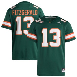 Men Bryce Fitzgerald Green Miami Hurricanes #13 College Football Replica Jerseys 159024-290