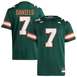 Men CJ Daniels Green Miami Hurricanes #7 College Football Alumni Jersey 362826-986
