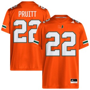 Men Cam Pruitt Orange Miami Hurricanes #22 College Football Official Jerseys 198860-261