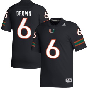 Men CharMar Brown Black Miami Hurricanes #6 College Football 2025-26 Jersey 448626-509