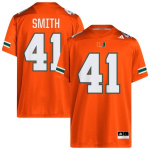 Men Chase Smith Orange Miami Hurricanes #41 College Football 2025 Jersey 641847-630
