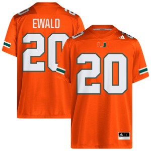 Men Chris Ewald Jr. Orange Miami Hurricanes #20 College Football NCAA Jersey 741885-298