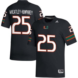 Men Chris Wheatley-Humphrey Black Miami Hurricanes #25 College Football Official Jersey 723104-242