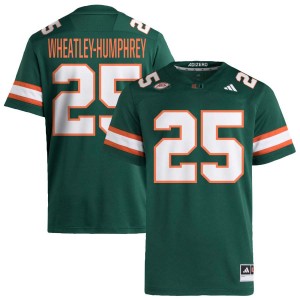 Men Chris Wheatley-Humphrey Green Miami Hurricanes #25 College Football Replica Jersey 258254-895