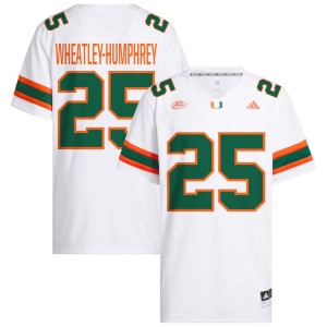 Men Chris Wheatley-Humphrey White Miami Hurricanes #25 College Football Official Jerseys 105568-508