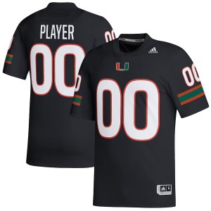Men Custom Black Miami Hurricanes #00 College Football NCAA Jerseys 830669-692