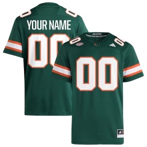 Men Custom Green Miami Hurricanes #00 College Football Stitched Jerseys 153038-830