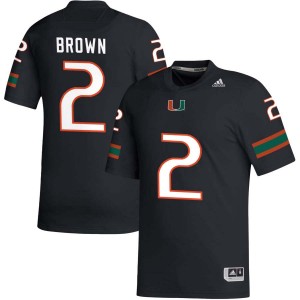 Men Damari Brown Black Miami Hurricanes #2 College Football 2025-26 Jersey 485078-587