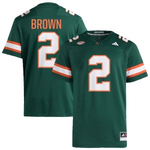 Men Damari Brown Green Miami Hurricanes #2 College Football NCAA Jersey 468000-873