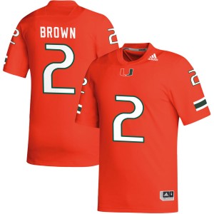 Men Damari Brown Orange Miami Hurricanes #2 College Football Replica Jersey 364481-959