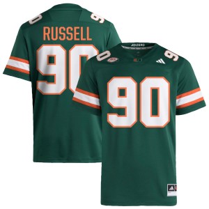 Men Daylen Russell Green Miami Hurricanes #90 College Football 2025-26 Jersey 642648-422