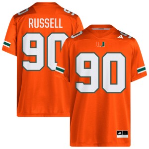 Men Daylen Russell Orange Miami Hurricanes #90 College Football NCAA Jerseys 610609-571
