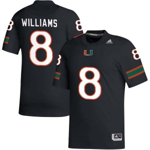 Men Emory Williams Black Miami Hurricanes #8 College Football Embroidery Jersey 432704-424