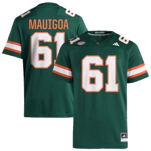 Men Francis Mauigoa Green Miami Hurricanes #61 College Football High School Jersey 244435-875