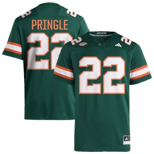 Men Girard Pringle Jr. Green Miami Hurricanes #22 College Football Game Jersey 362690-693