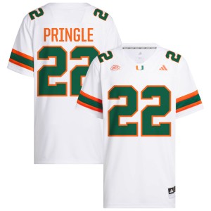 Men Girard Pringle Jr. White Miami Hurricanes #22 College Football Official Jerseys 864453-560