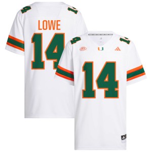 Men Hayden Lowe White Miami Hurricanes #14 College Football NCAA Jerseys 691399-217