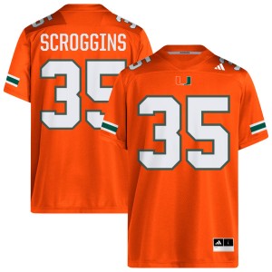 Men Herbert Scroggins III Orange Miami Hurricanes #35 College Football Player Jerseys 379992-869
