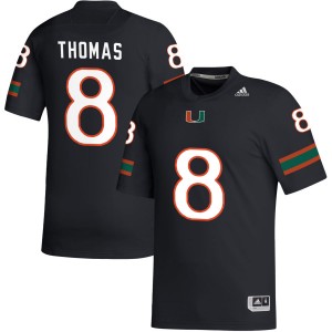 Men Jakobe Thomas Black Miami Hurricanes #8 College Football Game Jerseys 513363-614