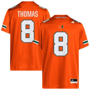 Men Jakobe Thomas Orange Miami Hurricanes #8 College Football Player Jersey 656460-519