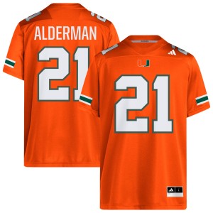 Men Jaylin Alderman Orange Miami Hurricanes #21 College Football 2025-26 Jerseys 960188-449