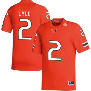 Men Jordan Lyle Orange Miami Hurricanes #2 College Football Player Jerseys 882782-212