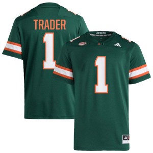 Men Joshisa Trader Green Miami Hurricanes #1 College Football University Jersey 594493-770