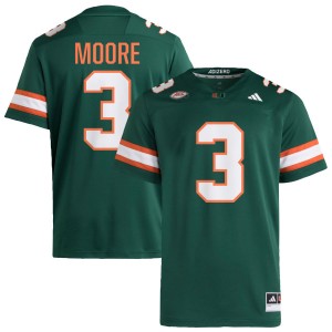 Men Joshua Moore Green Miami Hurricanes #3 College Football 2025-26 Jersey 850602-944