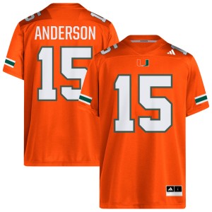 Men Judd Anderson Orange Miami Hurricanes #15 College Football Official Jersey 799426-402