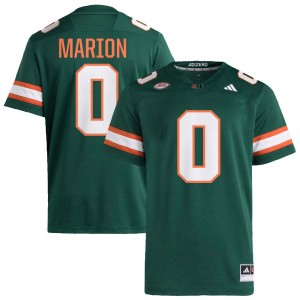 Men Keelan Marion Green Miami Hurricanes #0 College Football Game Jerseys 689869-660