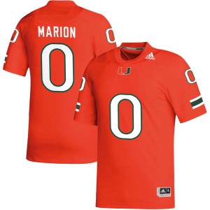 Men Keelan Marion Orange Miami Hurricanes #0 College Football Embroidery Jersey 538588-738