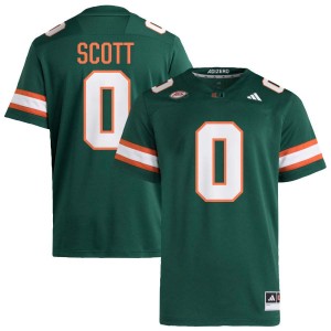 Men Keionte Scott Green Miami Hurricanes #0 College Football University Jersey 683074-177