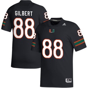Men Luka Gilbert Black Miami Hurricanes #88 College Football Official Jersey 695744-499