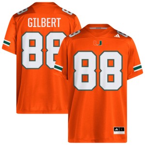 Men Luka Gilbert Orange Miami Hurricanes #88 College Football NCAA Jerseys 231342-483
