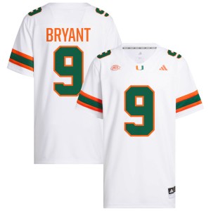 Men Malik Bryant White Miami Hurricanes #9 College Football 2025 Jersey 776283-818