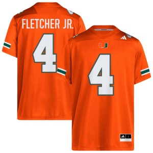 Men Mark Fletcher Jr. Orange Miami Hurricanes #4 College Football NCAA Jerseys 222704-329
