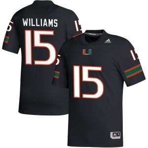 Men Markeith Williams Black Miami Hurricanes #15 College Football University Jersey 229534-916