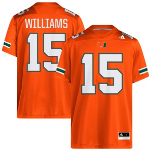 Men Markeith Williams Orange Miami Hurricanes #15 College Football High School Jerseys 712106-902