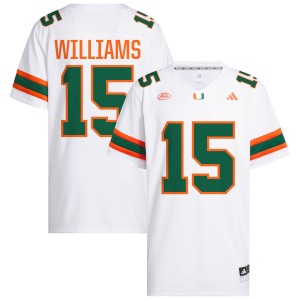 Men Markeith Williams White Miami Hurricanes #15 College Football 2025 Jerseys 791719-621