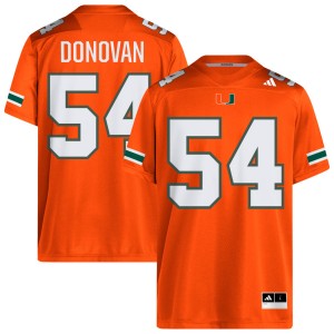 Men Michael Donovan Orange Miami Hurricanes #54 College Football 2025-26 Jersey 396803-396