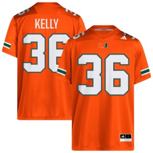 Men Nick Kelly Orange Miami Hurricanes #36 College Football Limited Jersey 598261-347