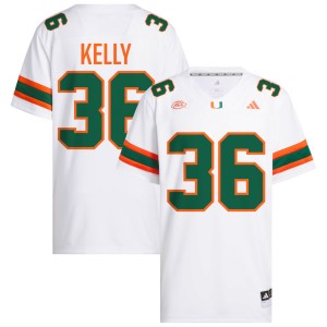 Men Nick Kelly White Miami Hurricanes #36 College Football Official Jerseys 917351-251