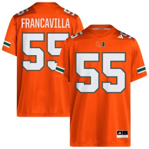 Men Nino Francavilla Orange Miami Hurricanes #55 College Football NCAA Jerseys 370875-393