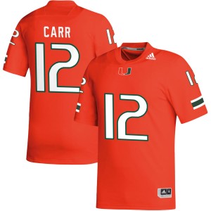 Men Ny Carr Orange Miami Hurricanes #12 College Football 2025-26 Jersey 409106-592